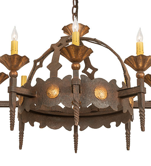 28" Wide Antibes 8 Light Chandelier