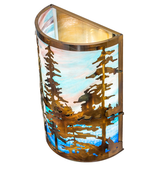 12" Wide Tall Pines Wall Sconce