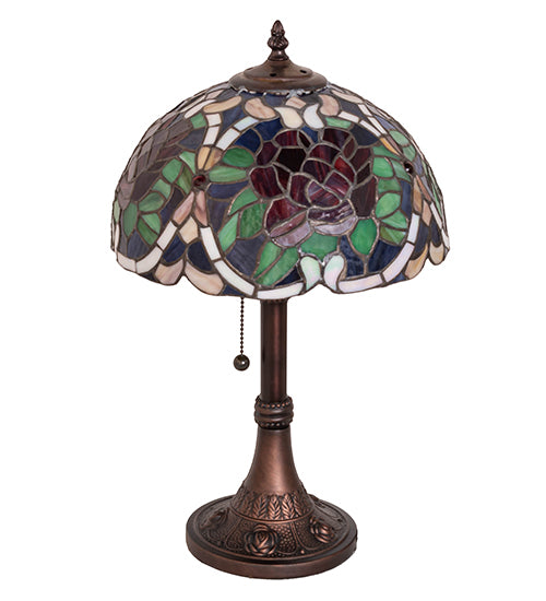 17" High Renaissance Rose Accent Lamp