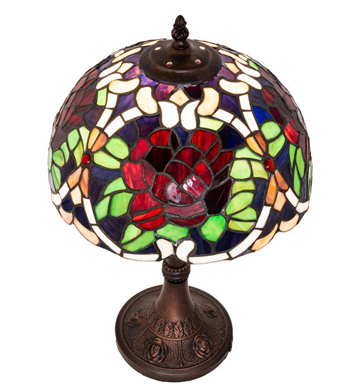 17" High Renaissance Rose Accent Lamp