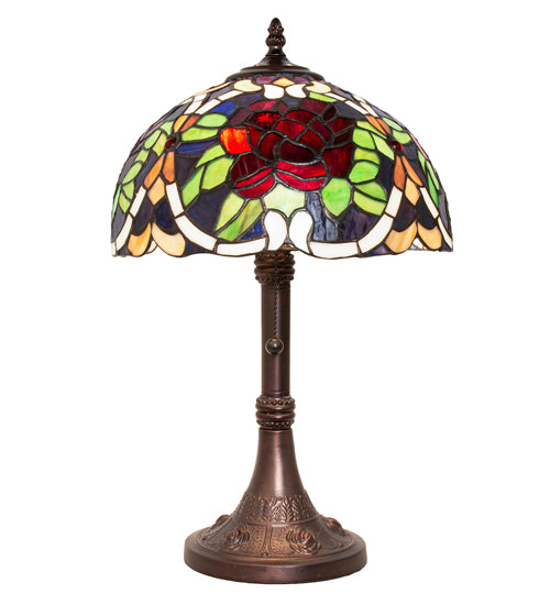 17" High Renaissance Rose Accent Lamp