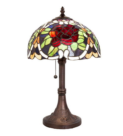 17" High Renaissance Rose Accent Lamp