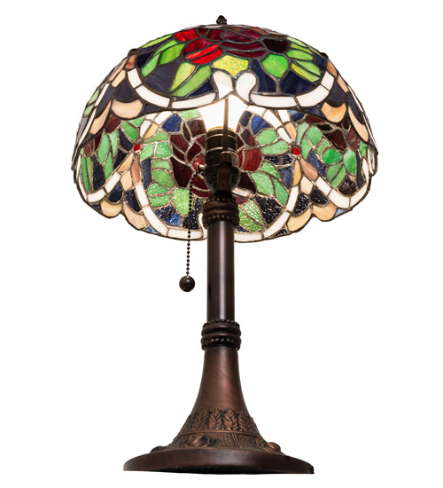 17" High Renaissance Rose Accent Lamp