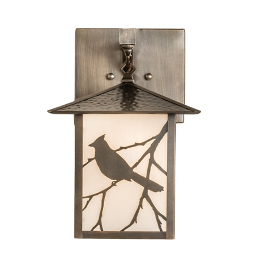 9" Wide Seneca Song Bird Straight Arm Wall Sconce