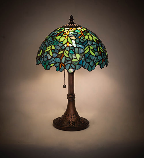 17" High Nightfall Wisteria Table Lamp