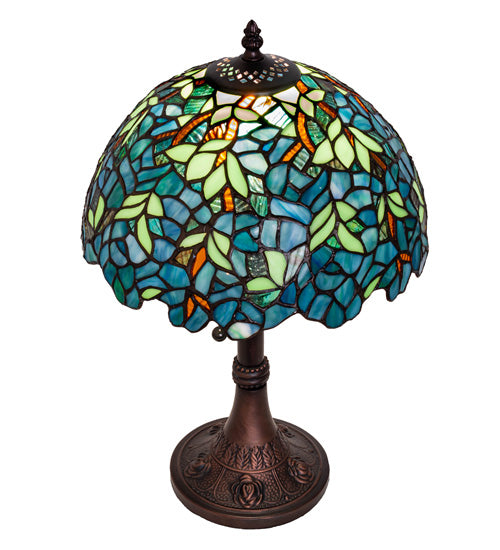 17" High Nightfall Wisteria Table Lamp