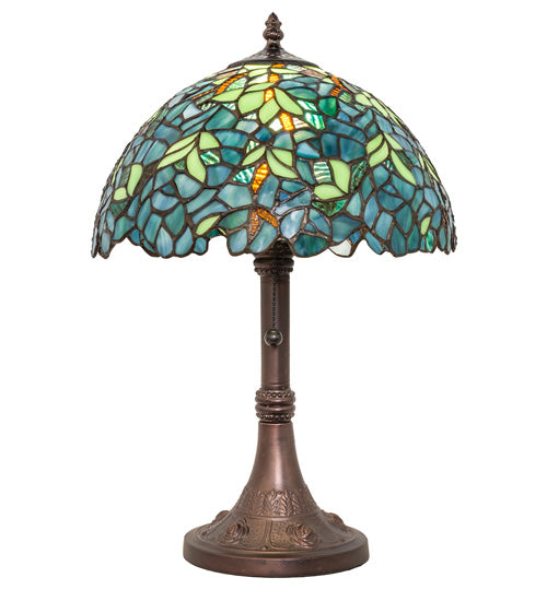 17" High Nightfall Wisteria Table Lamp