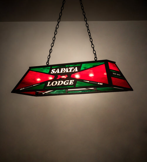 48" Long Personalized Sapata Lodge Oblong Pendant