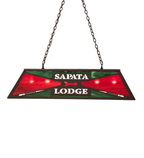 48" Long Personalized Sapata Lodge Oblong Pendant