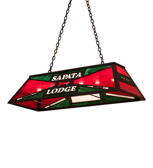 48" Long Personalized Sapata Lodge Oblong Pendant