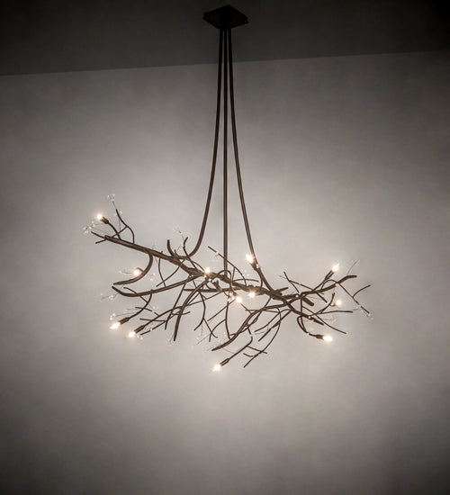 72" Long Winter Solstice Budding Chandelier