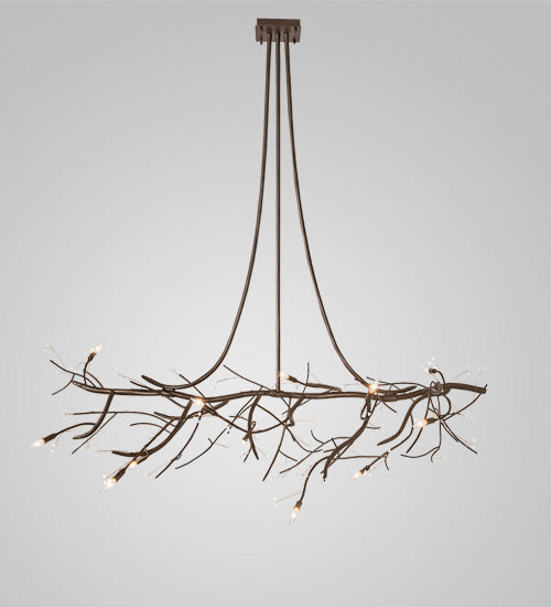 72" Long Winter Solstice Budding Chandelier