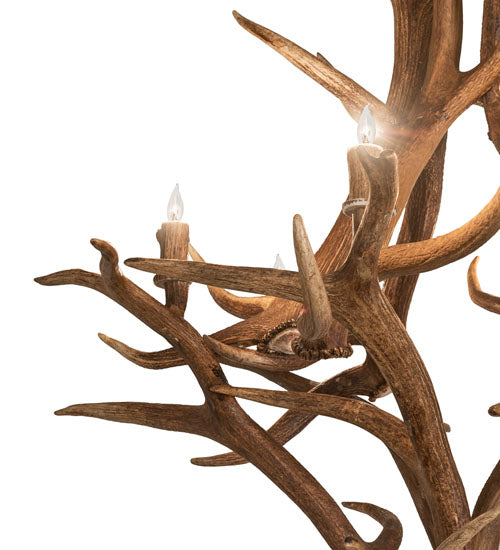 42" Wide Antlers Elk & Mule Deer 8 Light Chandelier