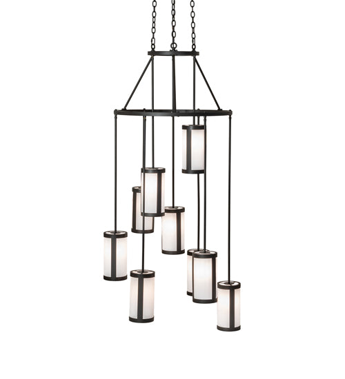 35" Wide Cartier 9 Light Cascading Chandelier