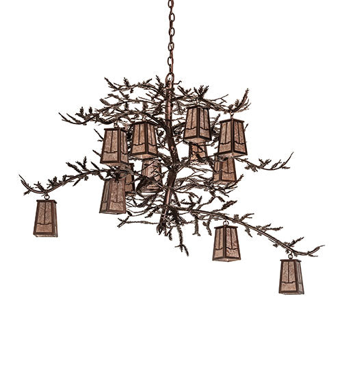 52" Wide Pine Branch Valley View 12 Light Chandelier