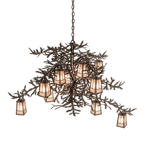 52" Wide Pine Branch Valley View 12 Light Chandelier