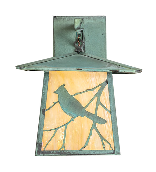 12" Wide Stillwater Song Bird Straight Arm Wall Sconce