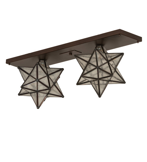 30" Long Moravian Star 2 Light Flushmount