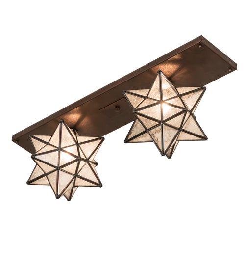 30" Long Moravian Star 2 Light Flushmount