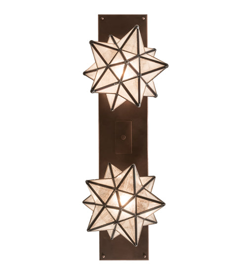 30" Long Moravian Star 2 Light Flushmount