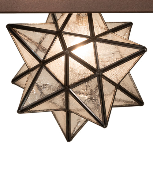 30" Long Moravian Star 2 Light Flushmount