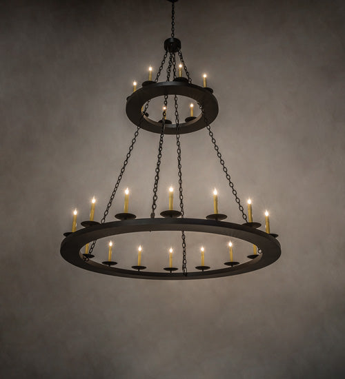 60" Wide Loxley 24 Light Two Tier Chandelier