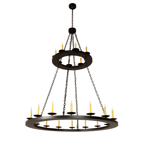 60" Wide Loxley 24 Light Two Tier Chandelier