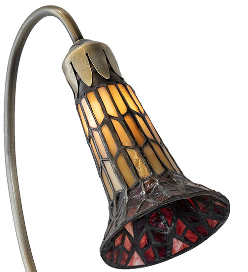 16" High Stained Glass Pond Lily Accent Lamp