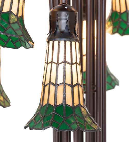 63" High Tiffany Pond Lily 12 Light Floor Lamp