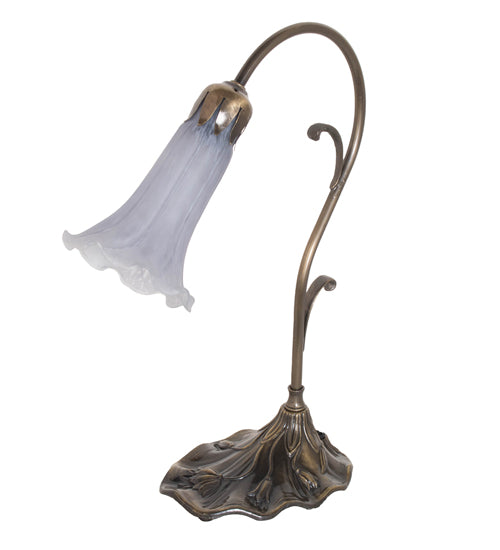 15" High Grey Pond Lily Accent Lamp