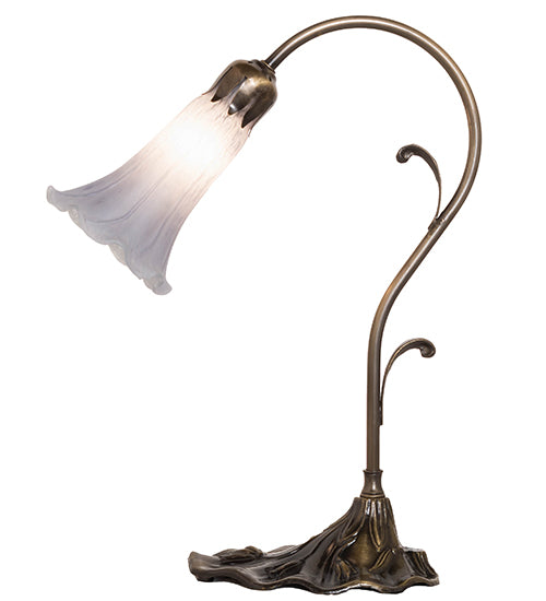 15" High Grey Pond Lily Accent Lamp