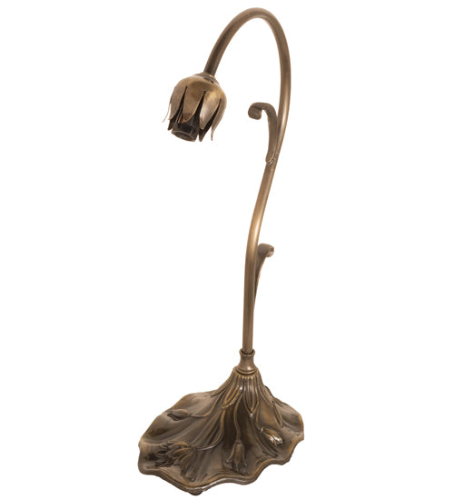 15" High Grey Pond Lily Accent Lamp