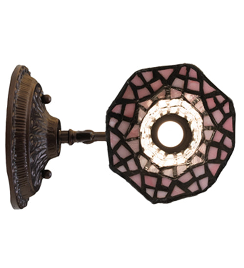 5.5" Wide Stained Glass Pond Lily Wall Sconce