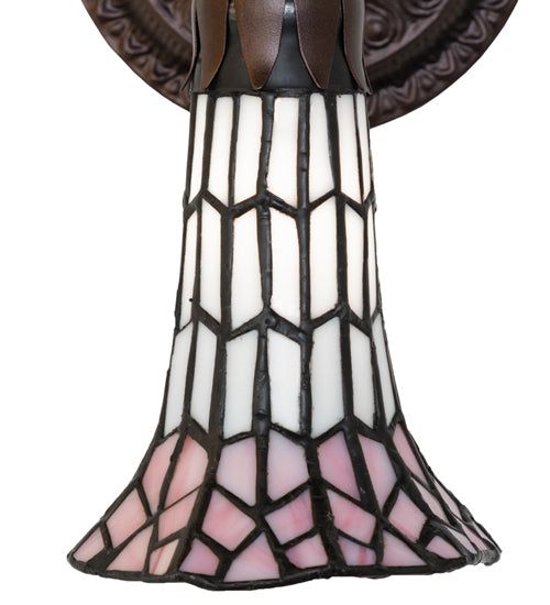 5.5" Wide Stained Glass Pond Lily Wall Sconce