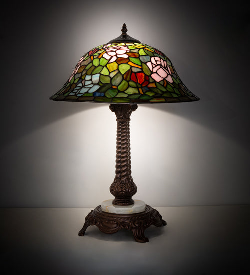 23" High Tiffany Rosebush Table Lamp