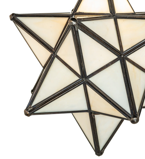 12" Wide Moravian Star Pendant