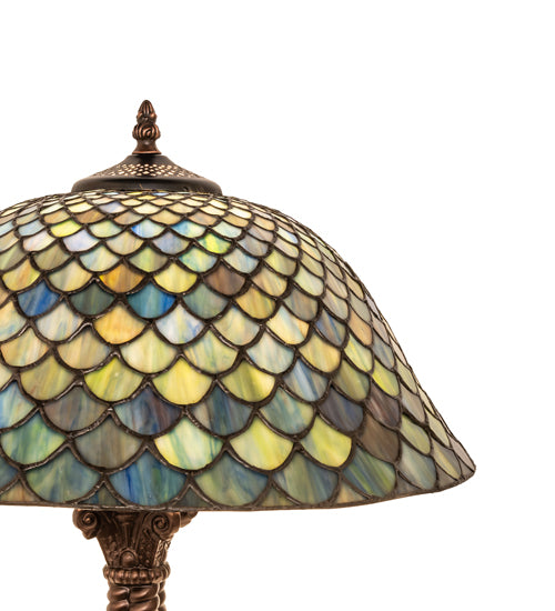 23" High Tiffany Fishscale Table Lamp