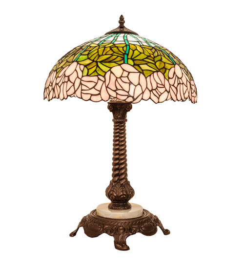 23" Wide Tiffany Cabbage Rose Table Lamp