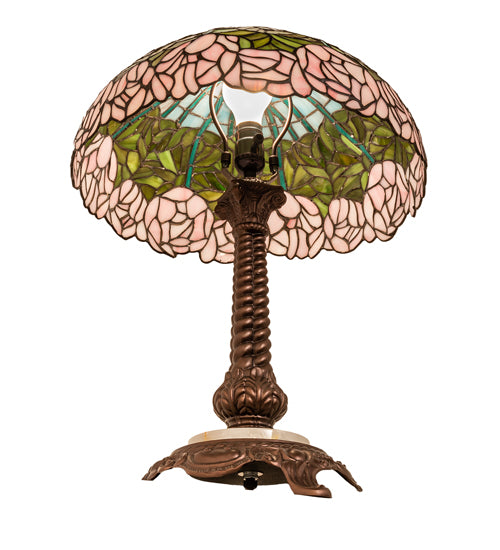 23" Wide Tiffany Cabbage Rose Table Lamp