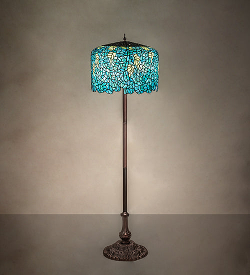 62" High Tiffany Wisteria Floor Lamp