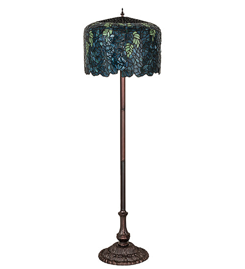 62" High Tiffany Wisteria Floor Lamp