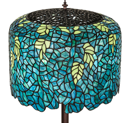 62" High Tiffany Wisteria Floor Lamp