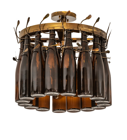 20" Wide Tuscan Vineyard Estate 16 Light Wine Bottle Chandelier