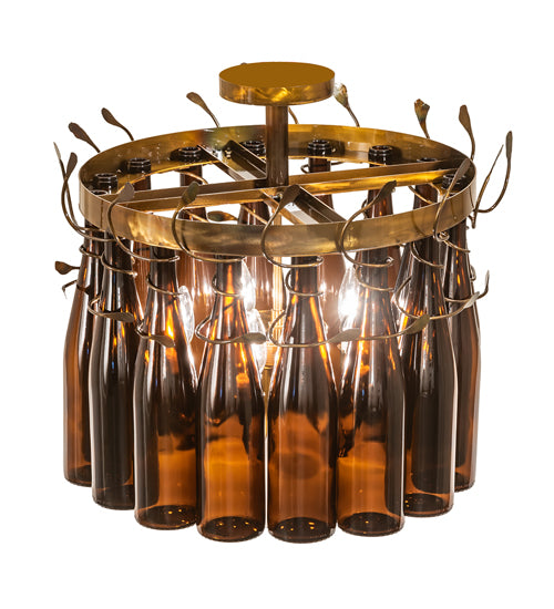 20" Wide Tuscan Vineyard Estate 16 Light Wine Bottle Chandelier