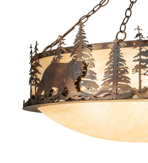 36" Long Lone Bear Bartlett Inverted Pendant