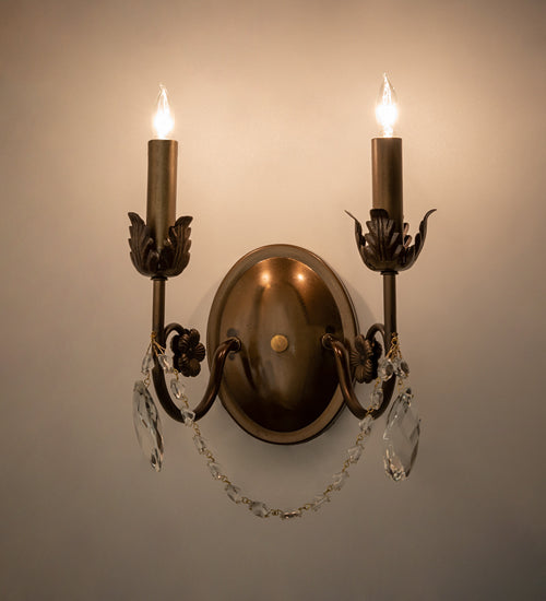 9.5" Wide Antonia 2 Light Wall Sconce