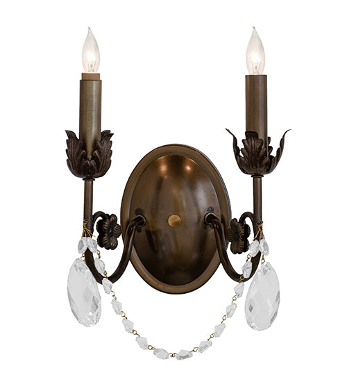 9.5" Wide Antonia 2 Light Wall Sconce