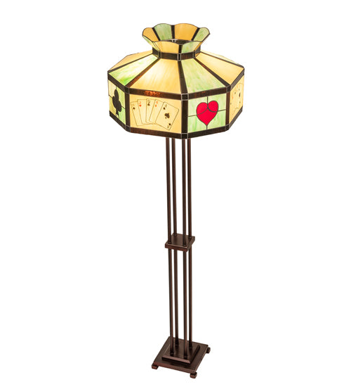 63.5" High Poker Face Floor Lamp