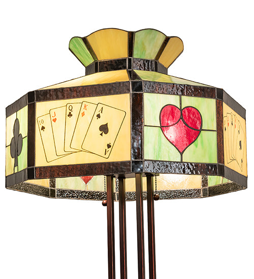 63.5" High Poker Face Floor Lamp