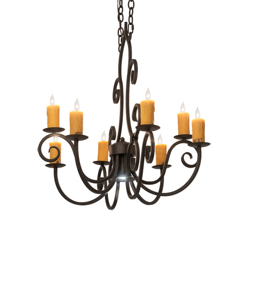 36" Long Clifton 8 Light Chandelier